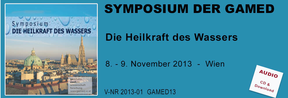 2013-01 GAMED Symposium Die Heilkraft des Wassers